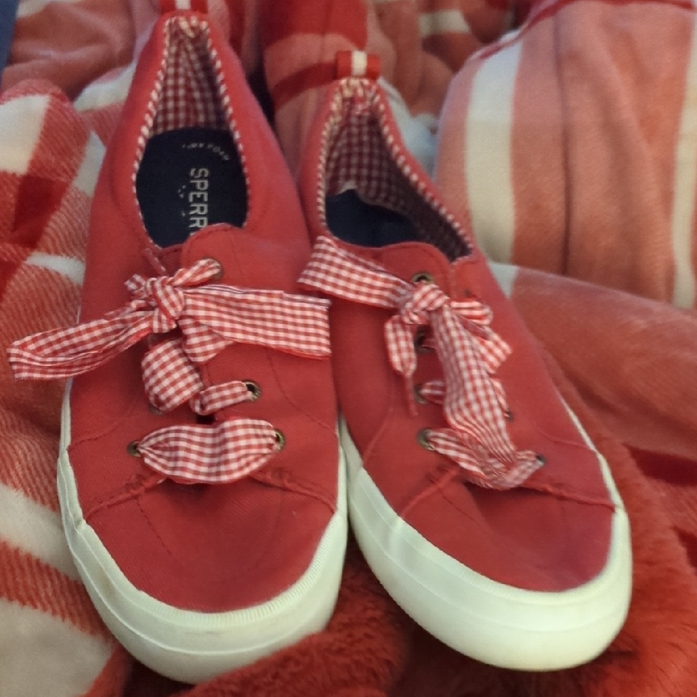 Sperry Women's Red Canvas Sneakers